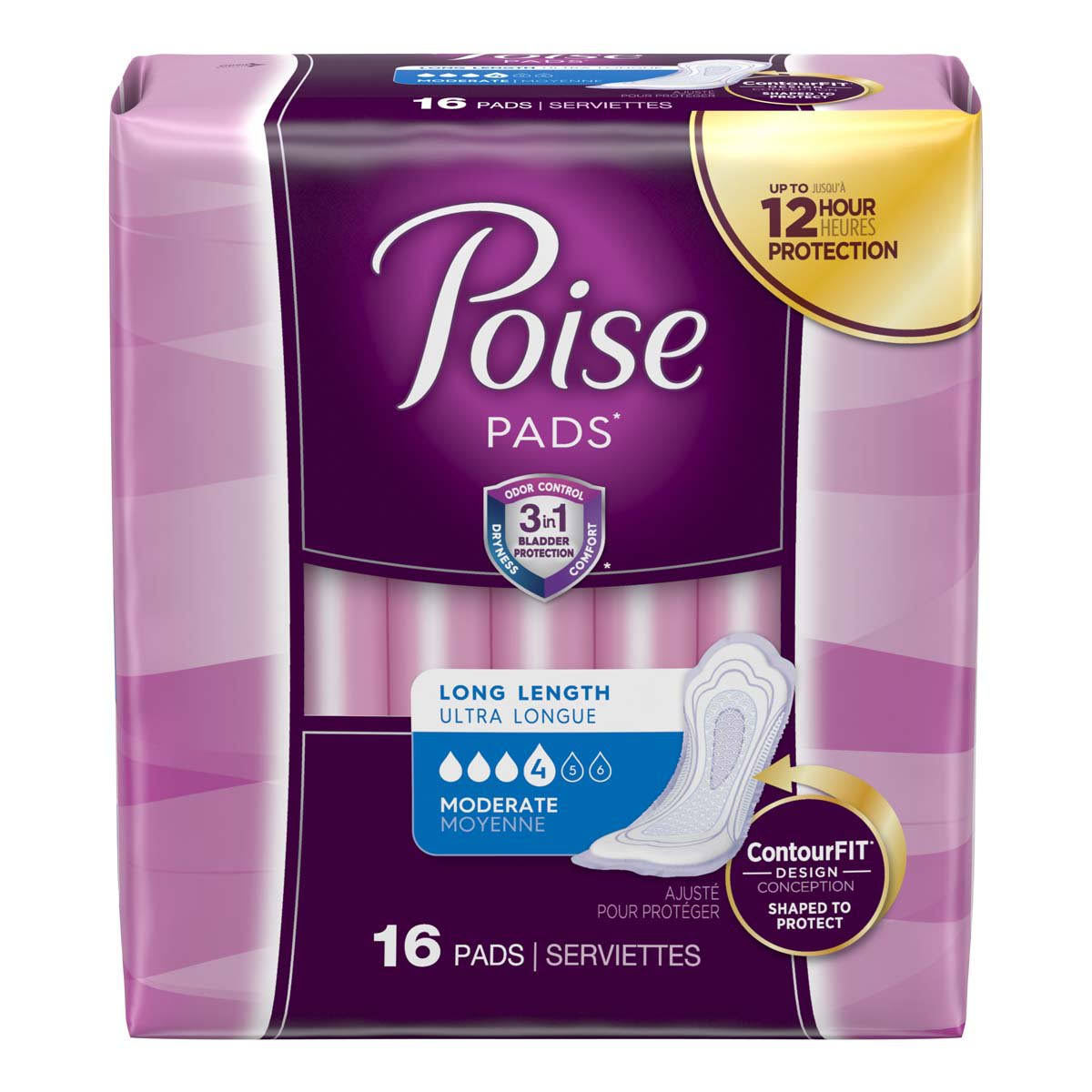 Poise Pads - 16 Pads, Moderate Absorbency