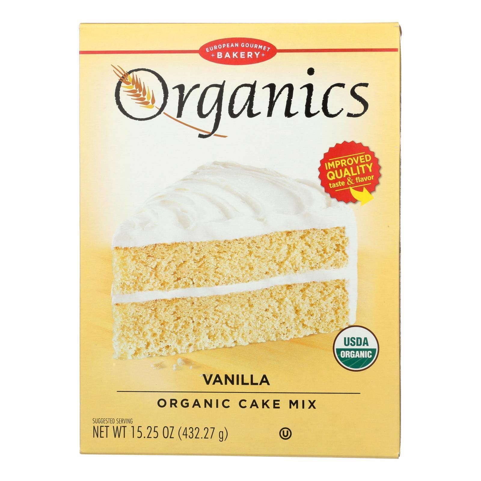 European Gourmet Bakery Organic Cake Mix - Vanilla, 15.25oz
