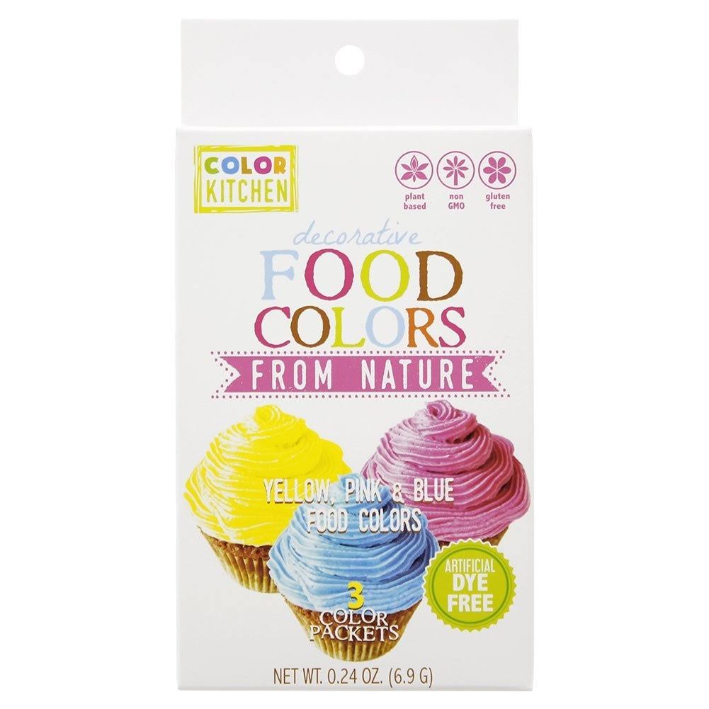 Color Kitchen Food Color Set - Pink, Blue and Yellow, 3pcs