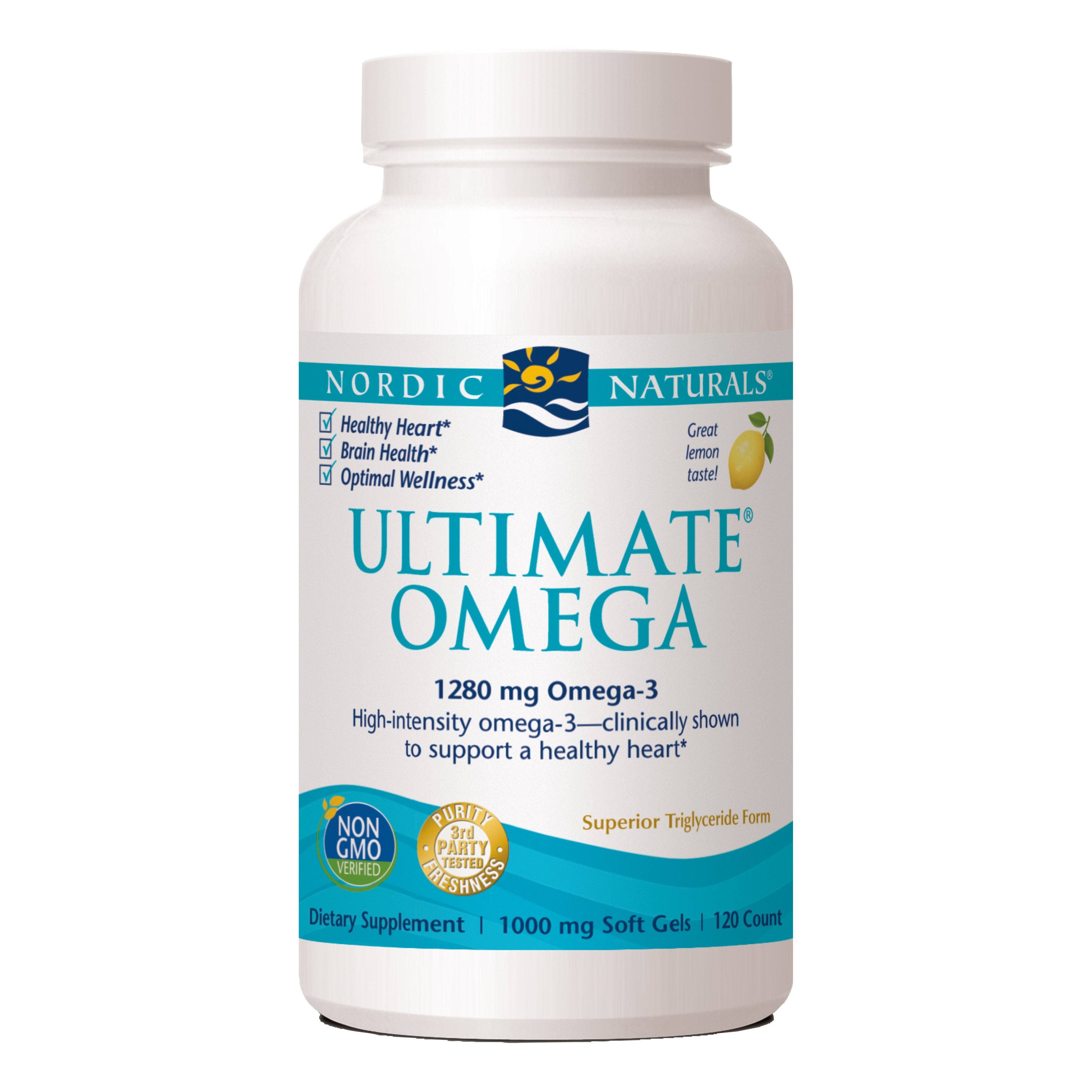 Nordic Naturals Ultimate Omega Supplement - Lemon, 120 Softgels