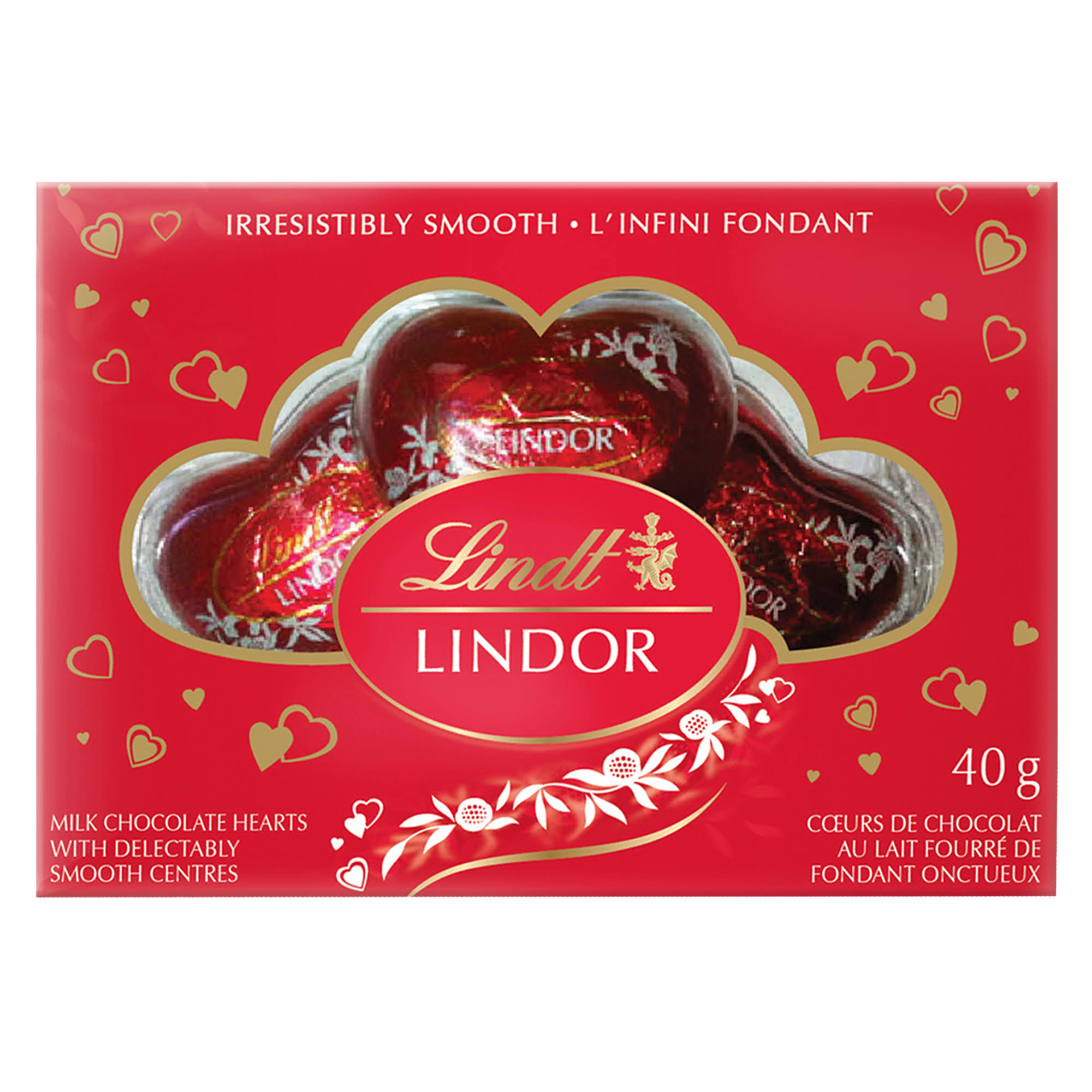 Lindt 3-Pack Milk Chocolate Hearts