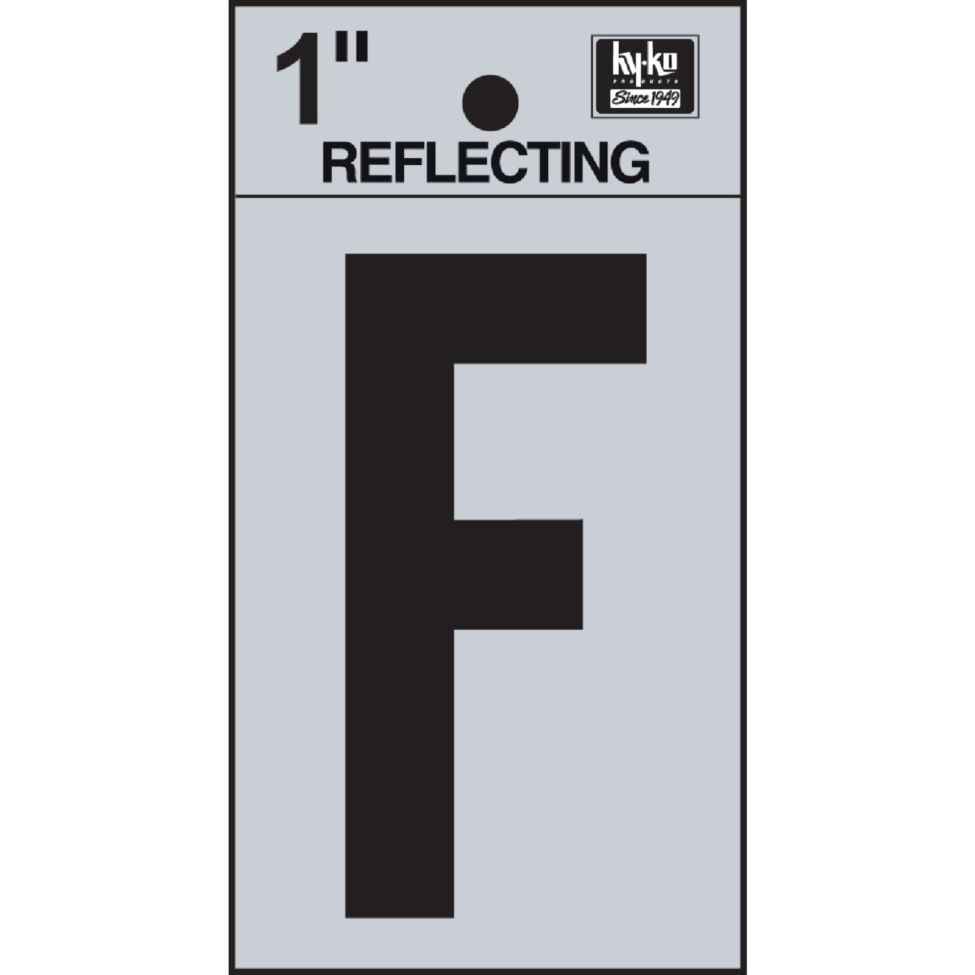 Hy-Ko Reflective Self-Adhesive Vinyl Letter F - 1-1/4in