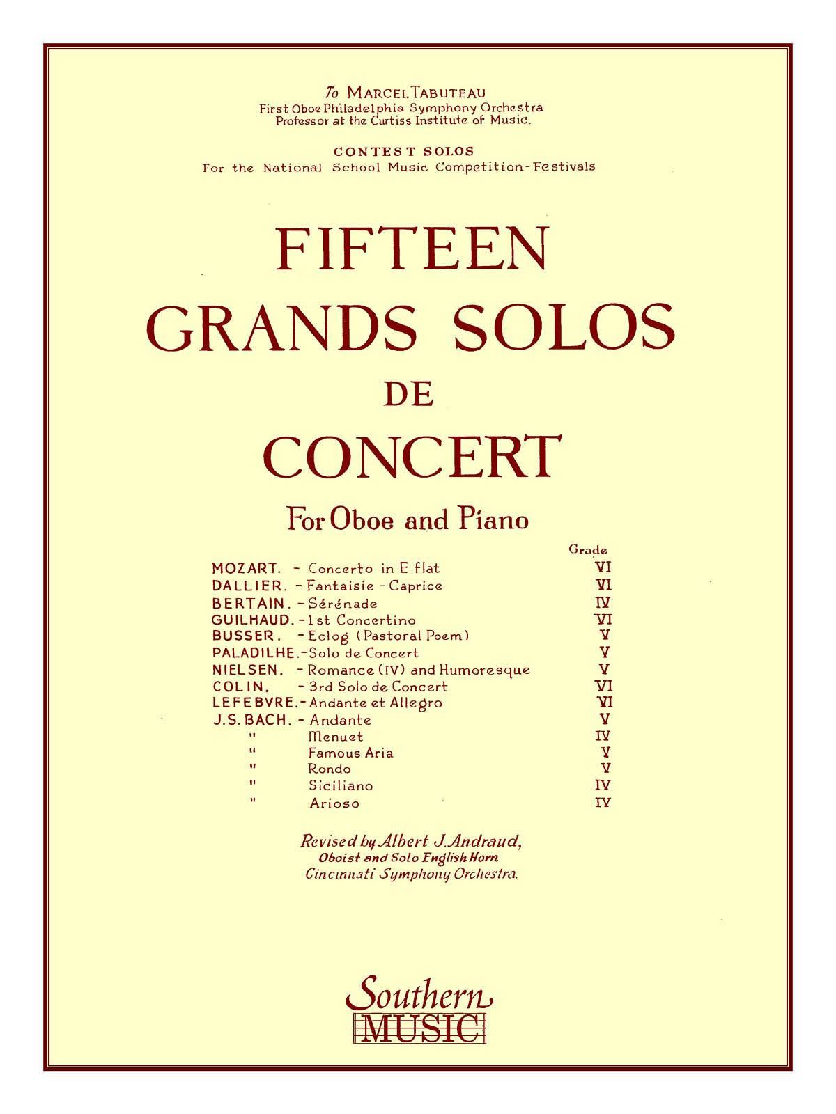 15 Grands Solos de Concert (Sheet Music)
