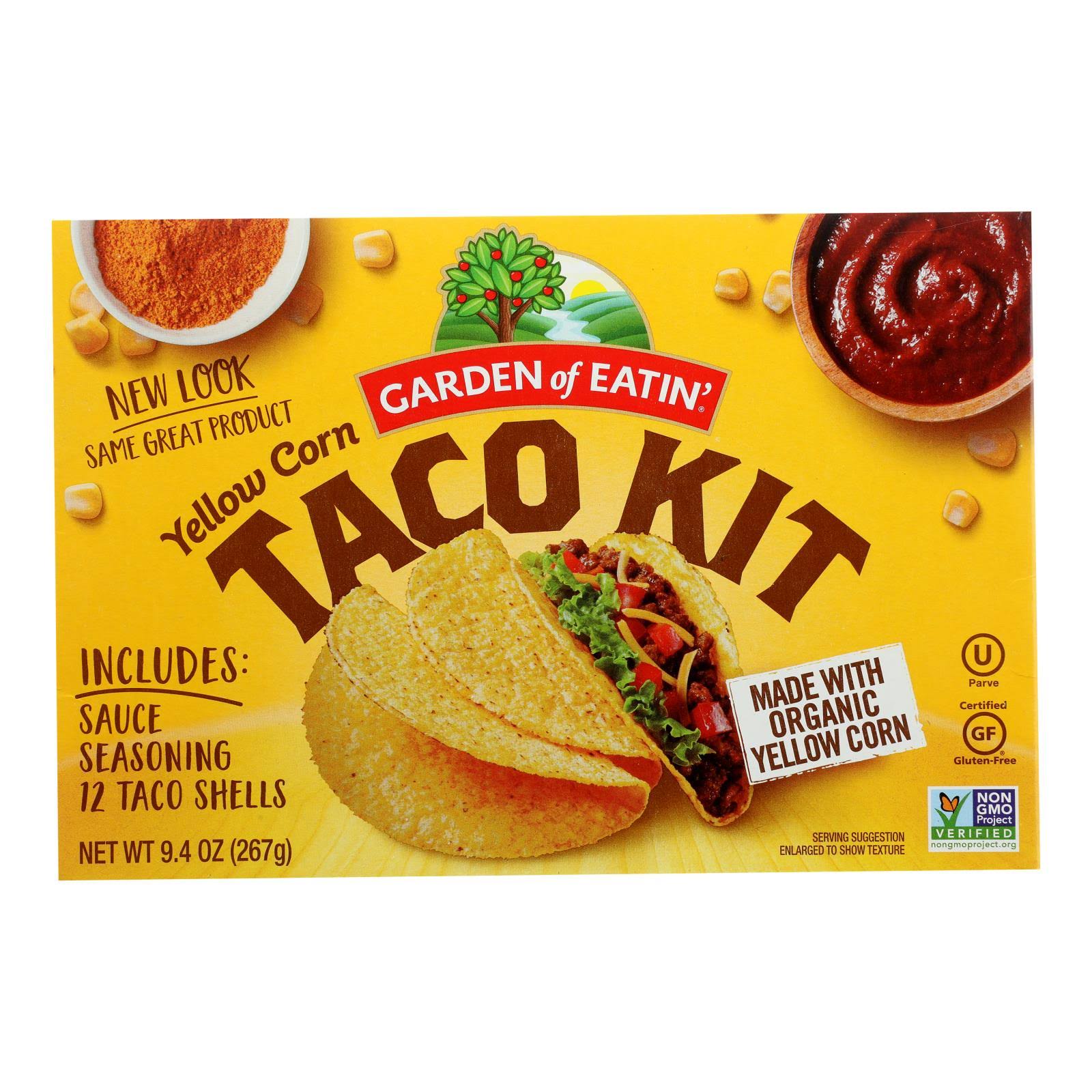Garden Of Eatin Organic Yellow Corn Taco Dinner Kit - 9.4oz, 12pk