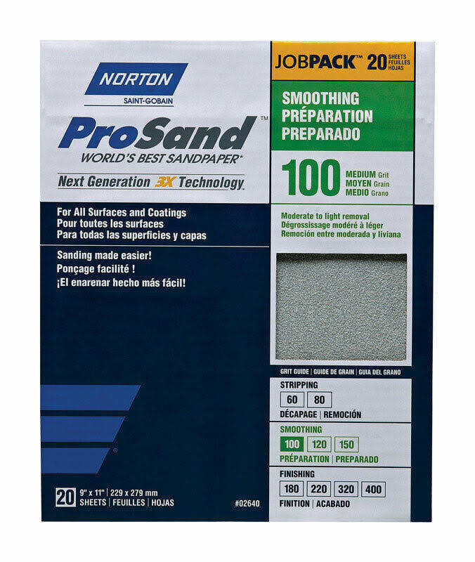 Norton ProSand Premium Job Pack Abrasive Sheet - 20 Pack