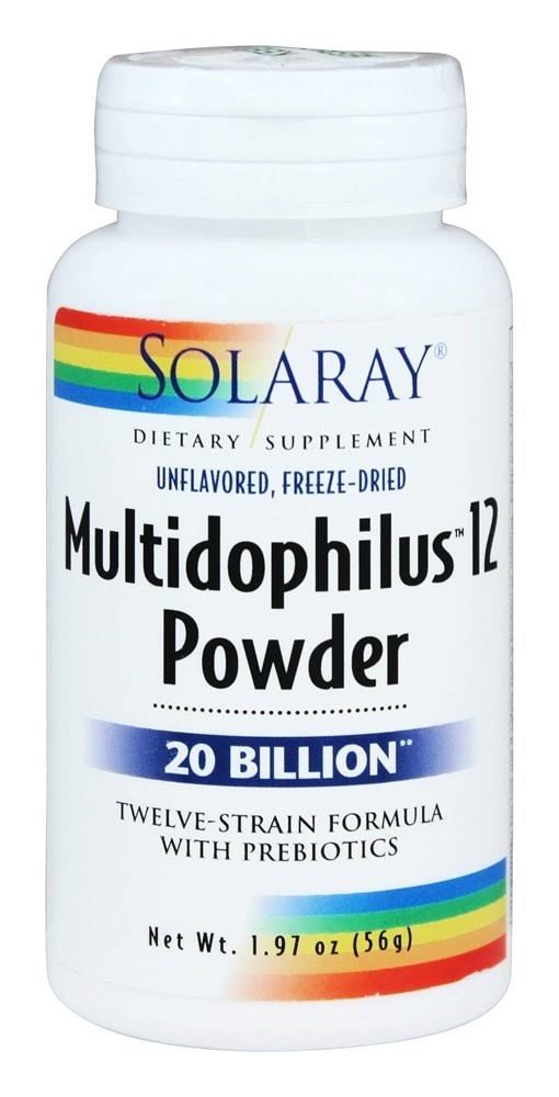 Solaray Multidophilus 12 Strain 20 Billion Dietary Supplement Powder - 56g