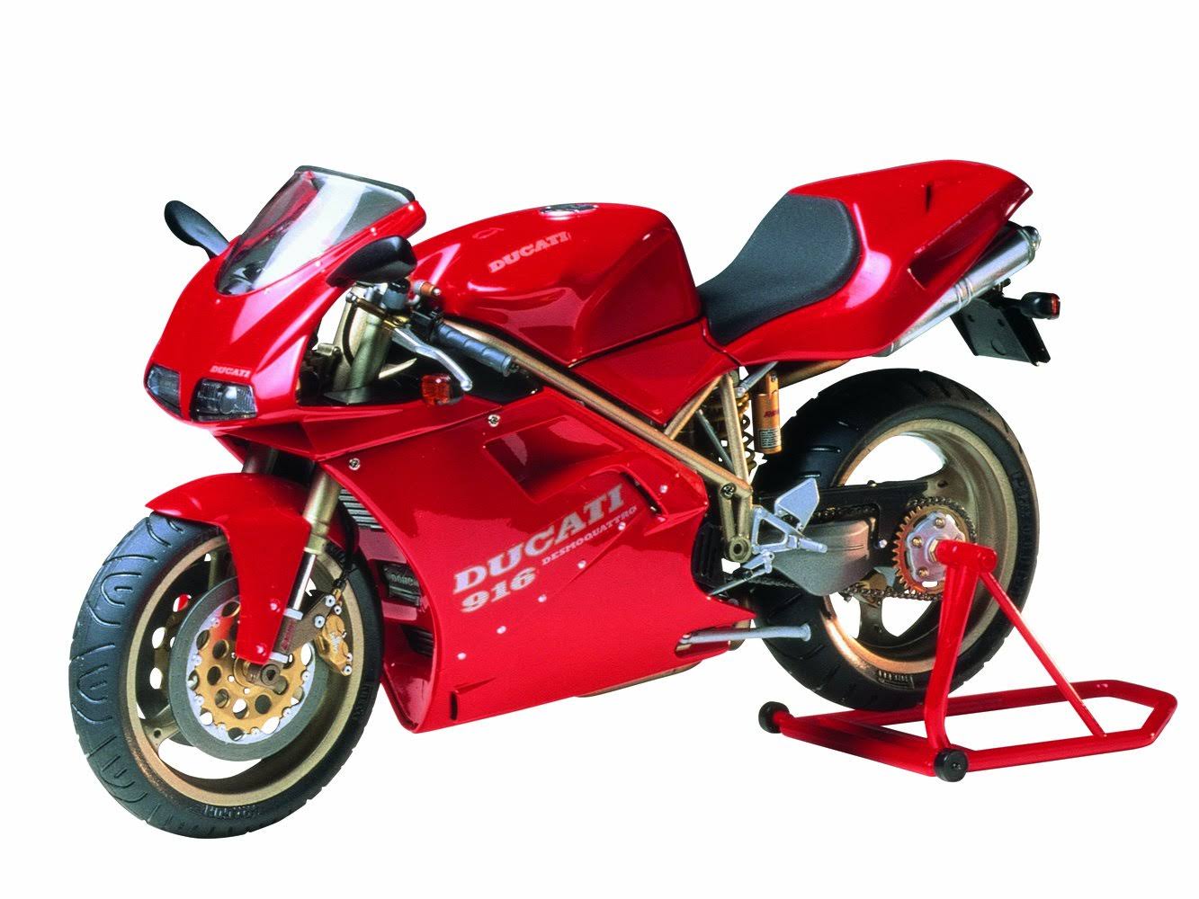 Tamiya Ducati 916 Motorcycle Die-Cast Model Vehicle - 1:12 Scale