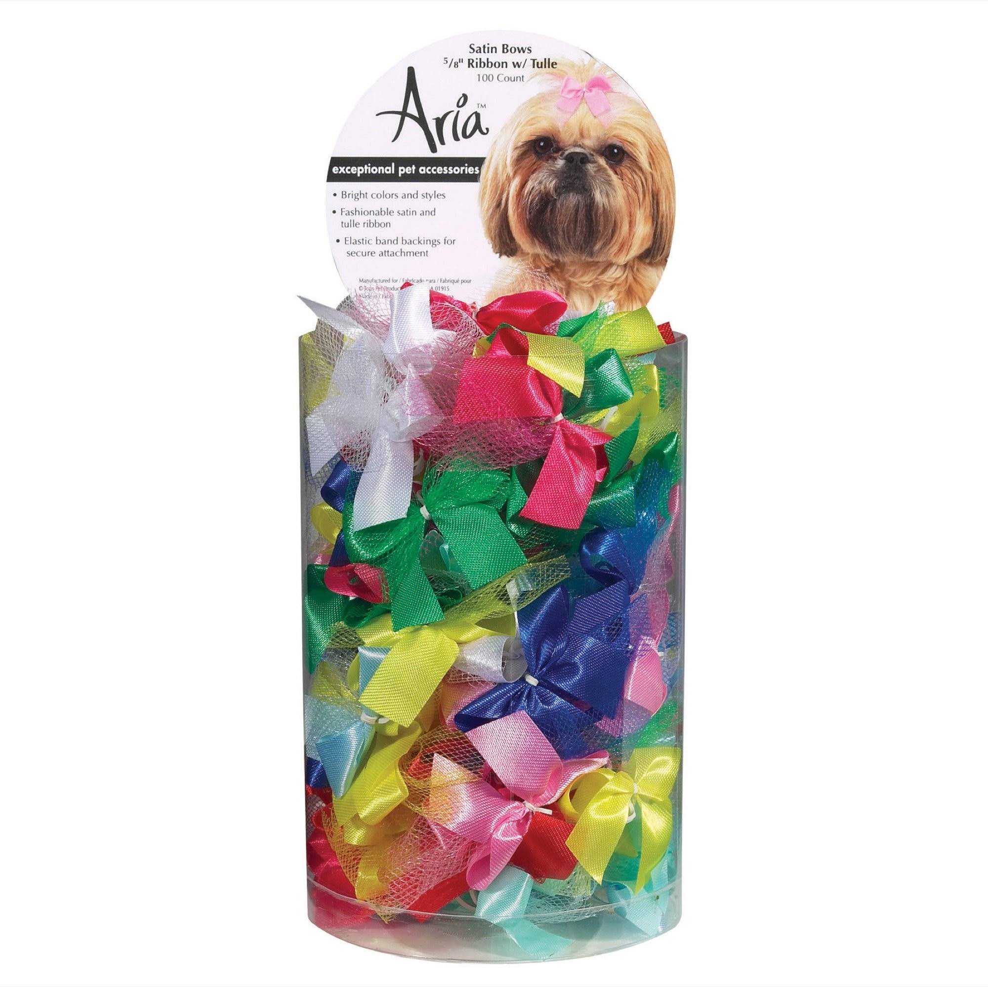 Aria Ribbon with Tulle Bows for Dogs, 100-Piece Canisters