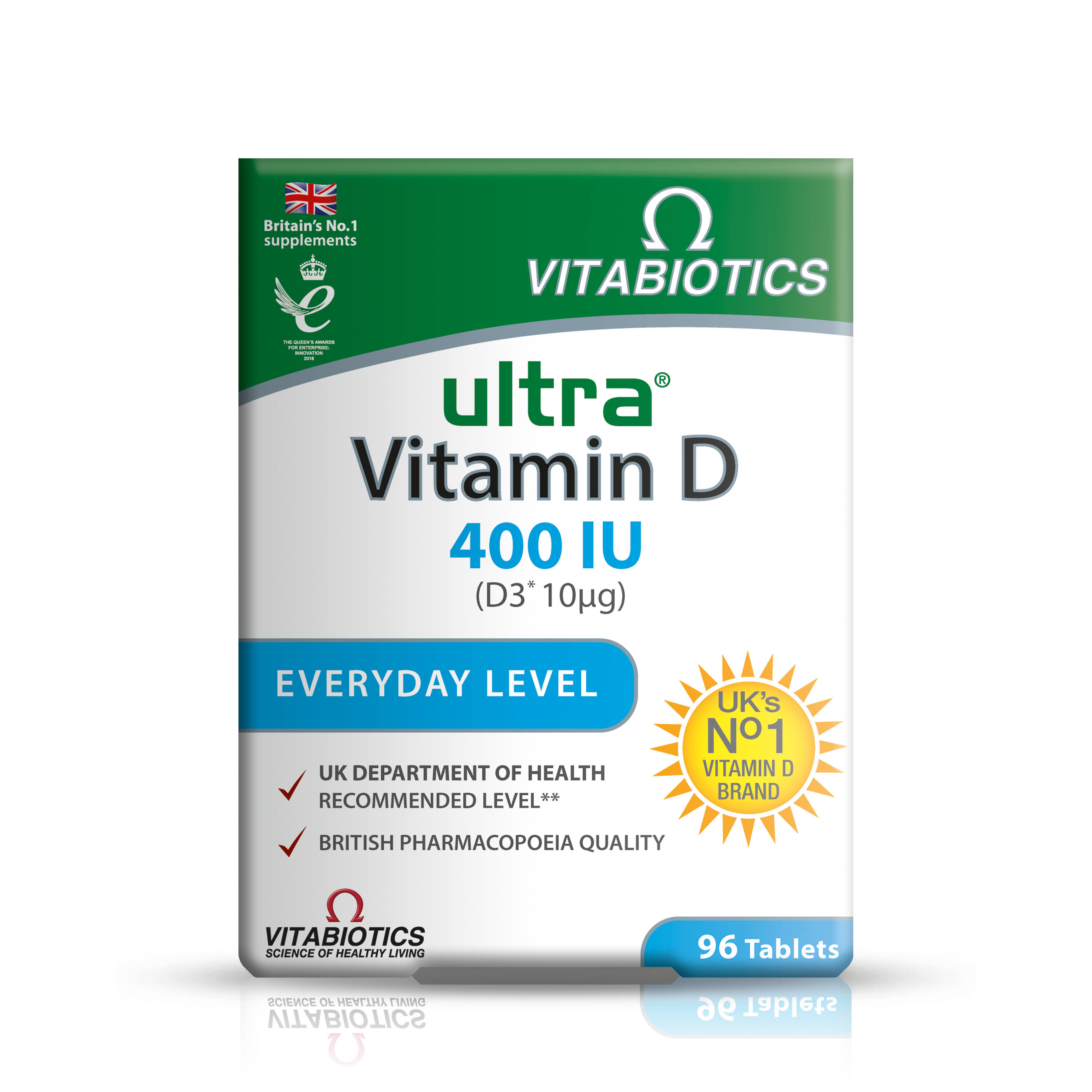 Ultra Vitamin D 400IU 96 Pack. Vitamin D Supplements from Vitabiotics