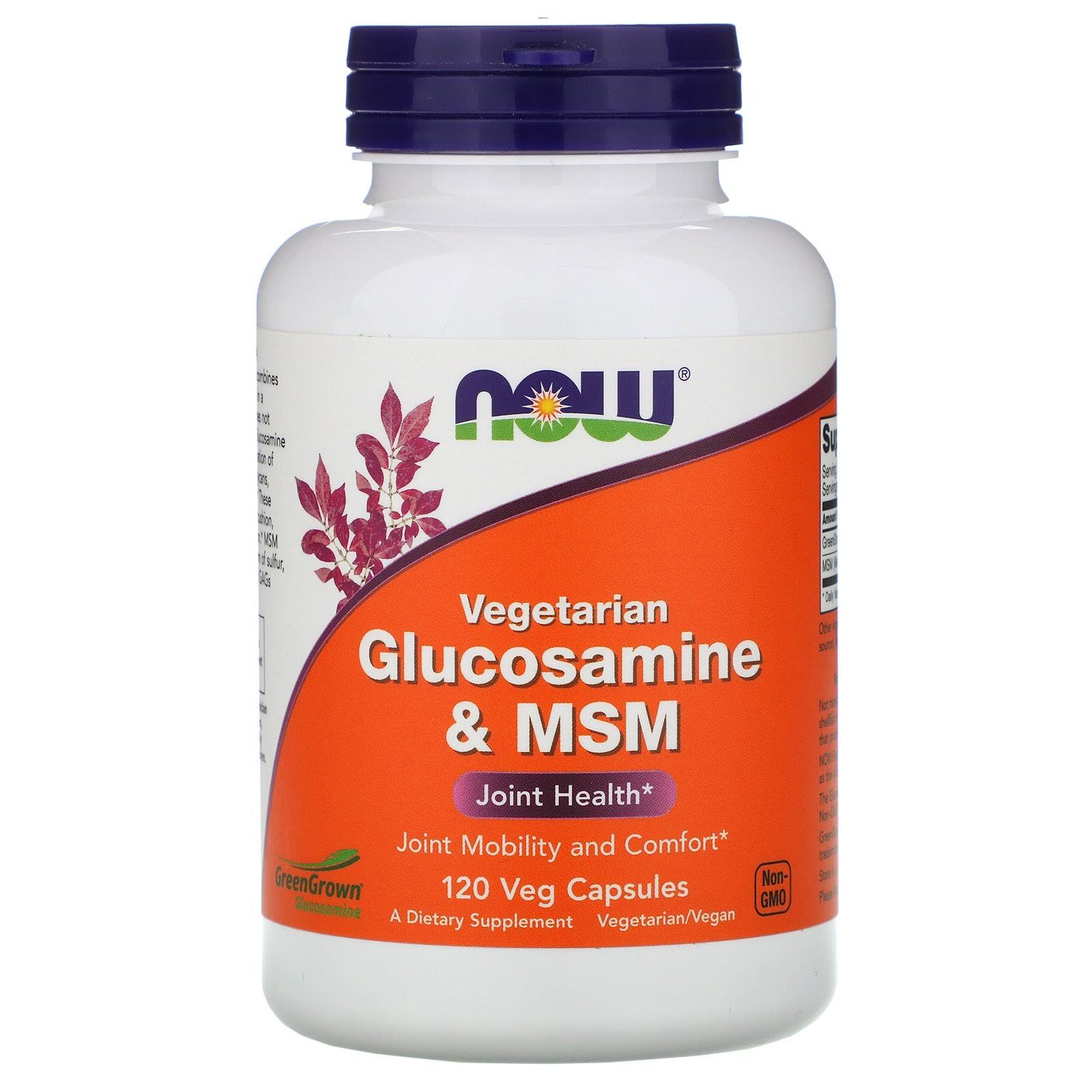 Now Foods Glucosamine and MSM Supplement - 120 Vcaps