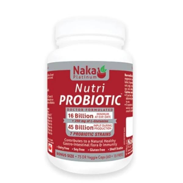 Naka Platinum Nutri Probiotic DR Veggie Caps - 75 ct