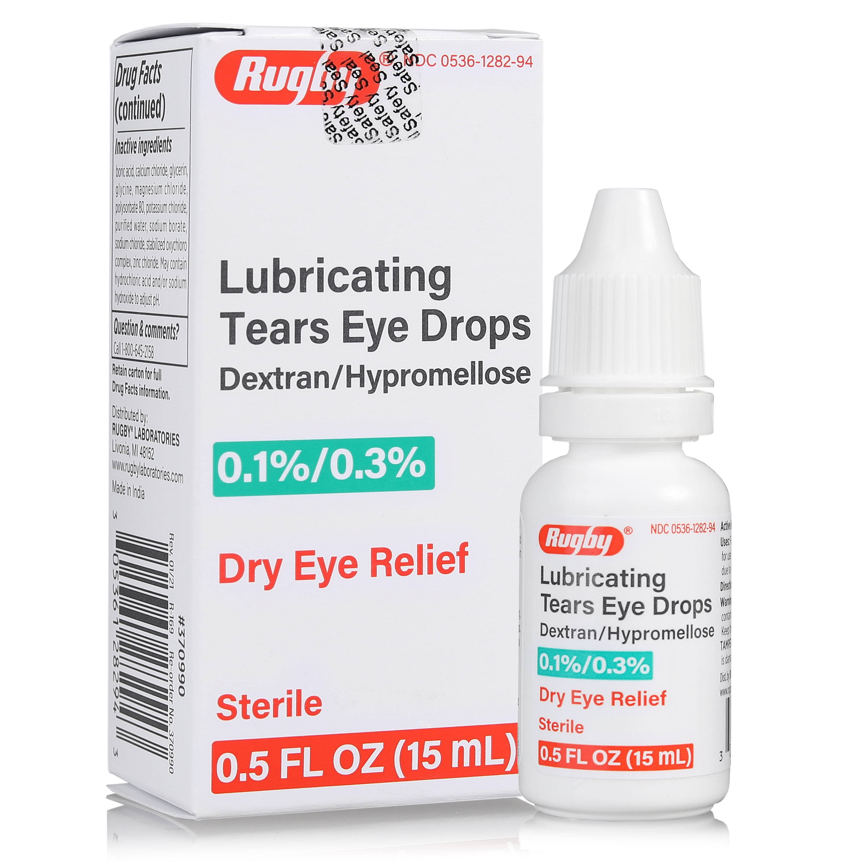 Lubricating Tears Eye Drops, 0.5 fl oz by Rugby