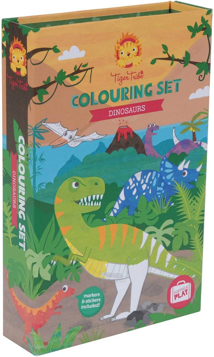 Tiger Tribe: Colouring Set - Dinosaur