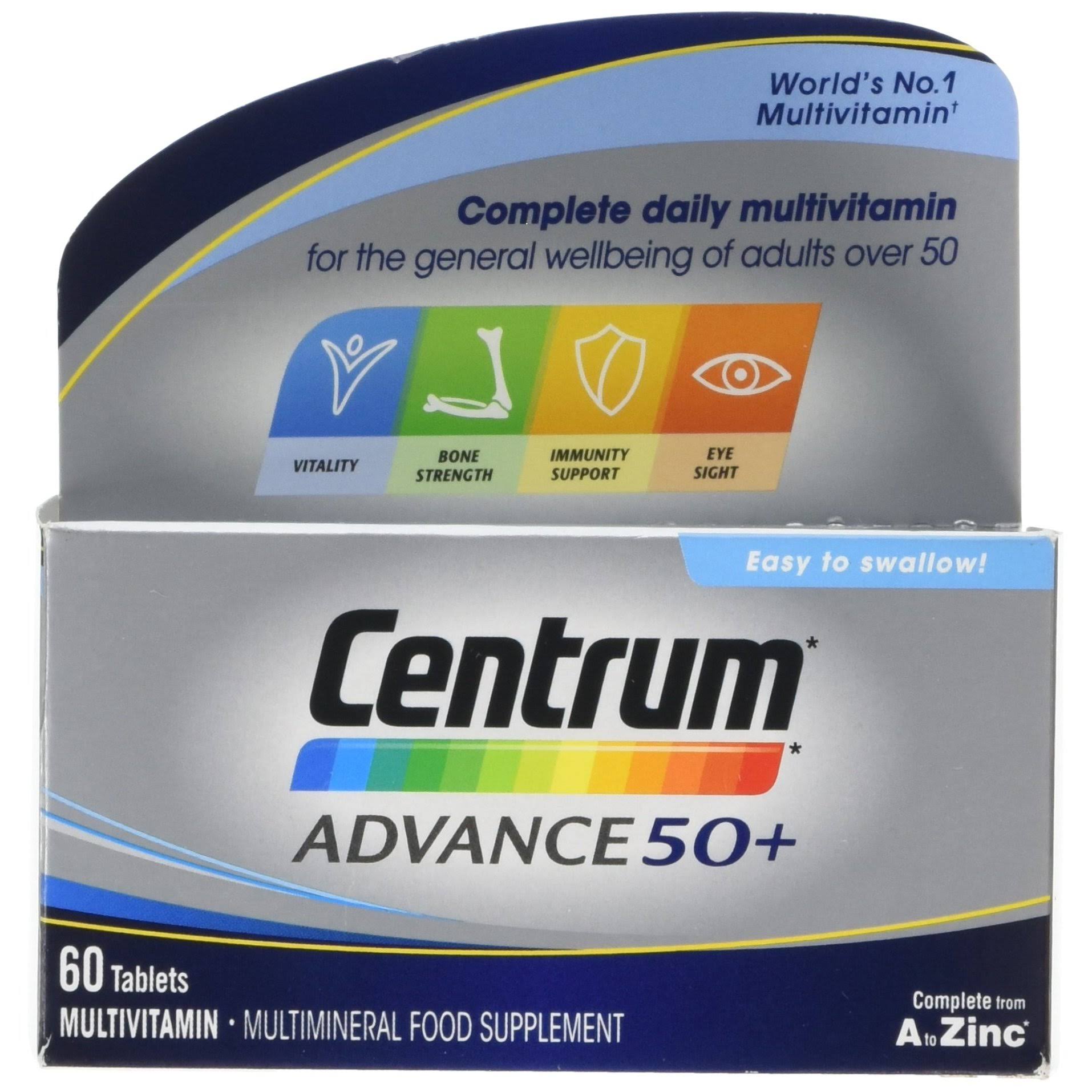 Centrum Advance 50+ Multivitamin Tablets - x60