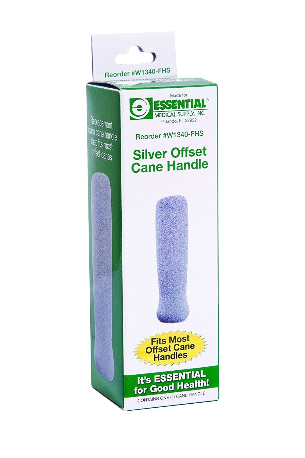 Essential Medical Supply W1340-FHS Foam Handle for Offset Cane - Silver