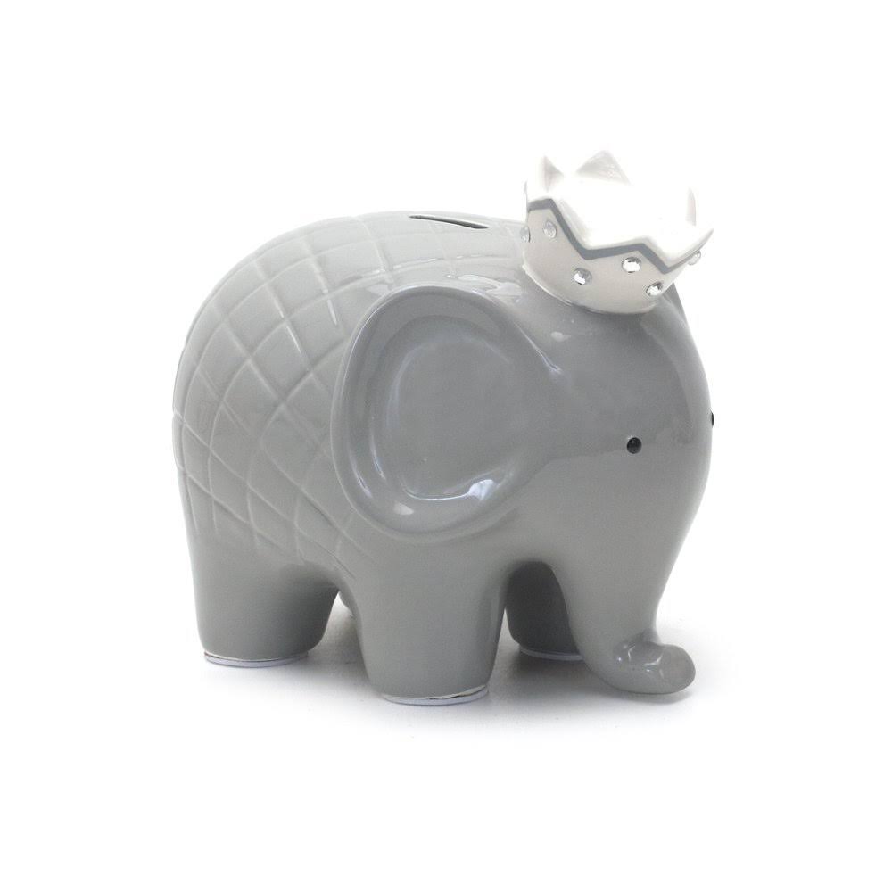 Child to Cherish Coco Regal Elephant Bank - Grey, Ceramic