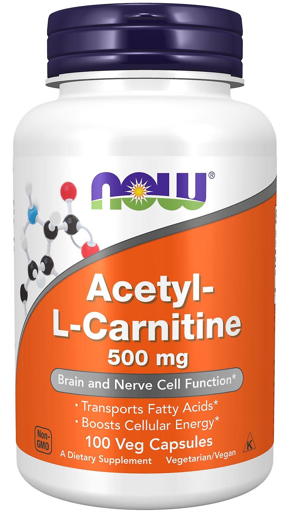 Now Foods Acetyl L-Carnitine 500mg - 100 Capsules