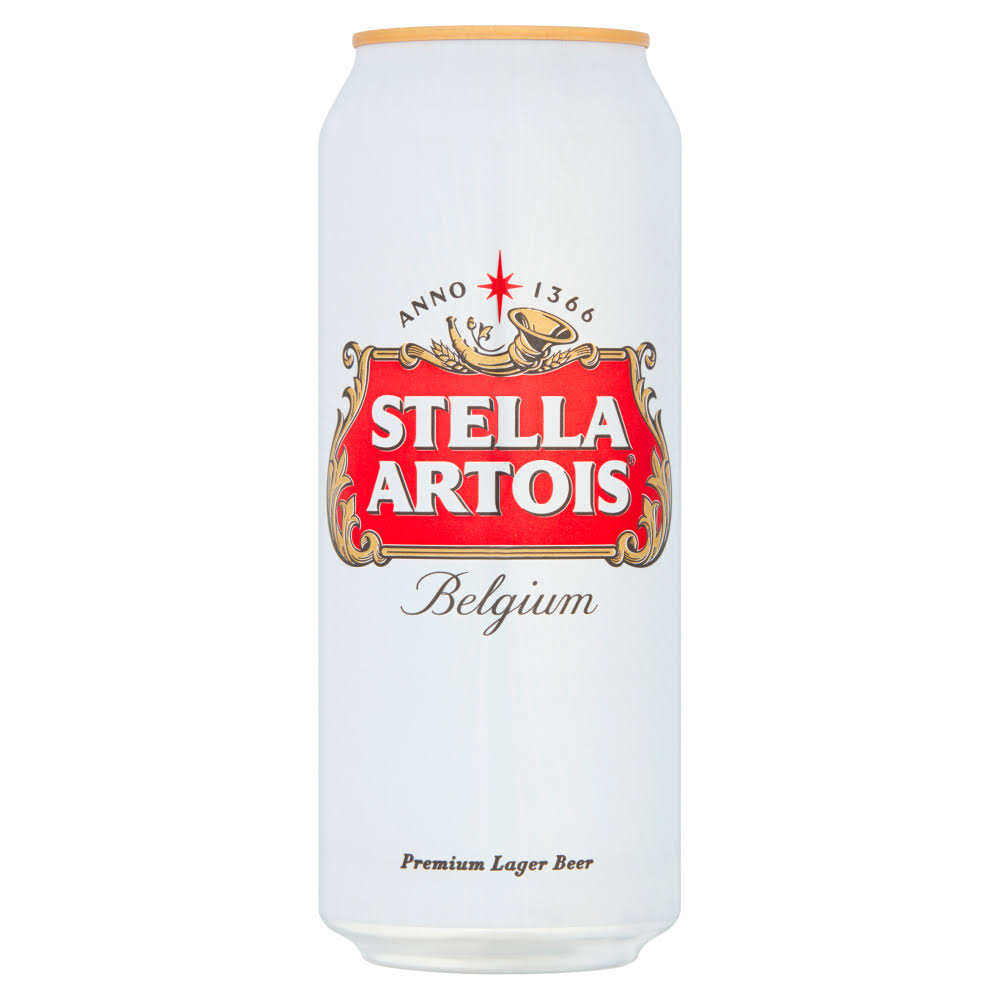 Stella Artois Premium Lager Beer - 500ml, 4pk