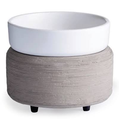 Candle Warmers etc. Gray Texture 2-in-1 Wax Warmer ,