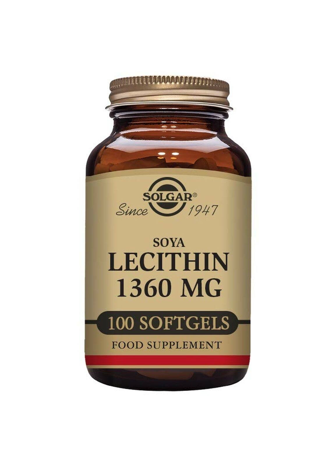 Solgar Lecithin Capsules - 100 Softgels