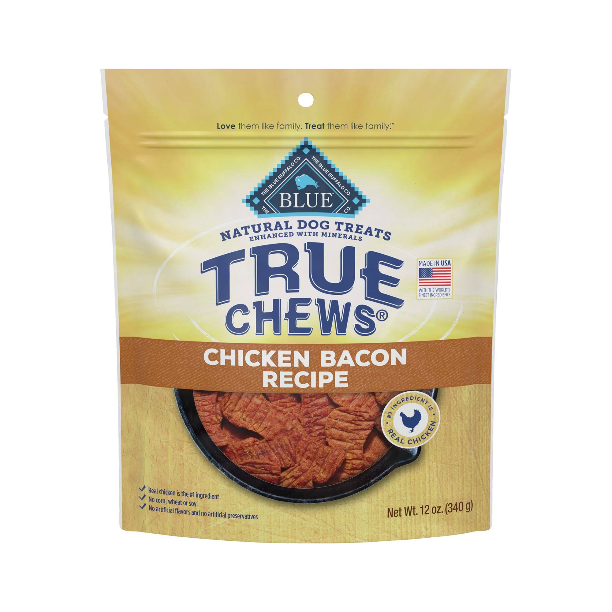 Blue Buffalo True Chews Premium Natural Chicken & Bacon Dog Treats, 12-oz bag