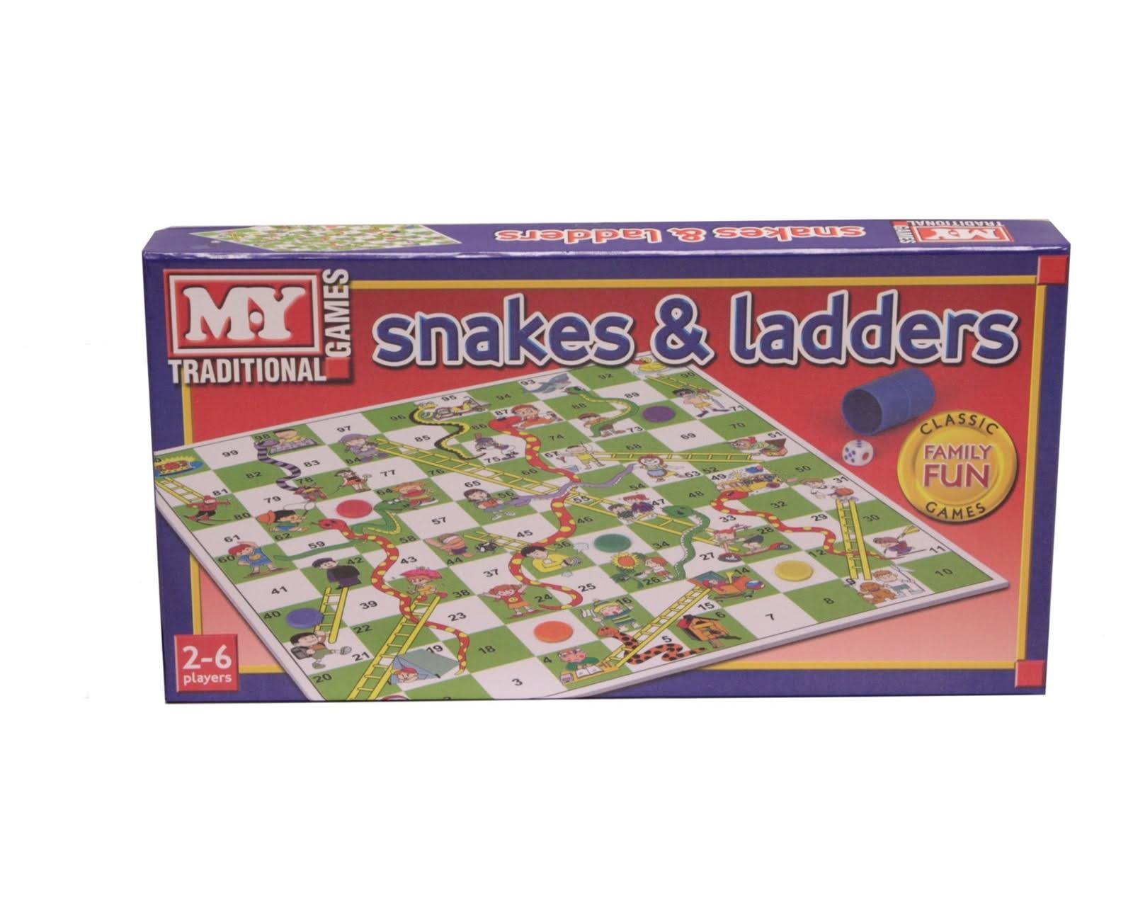 SNAKES & LADDERS TY57 FUN TRADITIONAL FAMILY CLASSIC FUN KIDS BOARD GAME  KIDS 