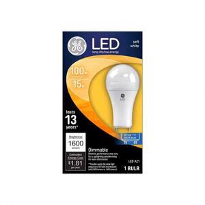 GE 93102867 LED Light Bulb A21 GU24 Soft White 100 Watt Equivalence Frosted