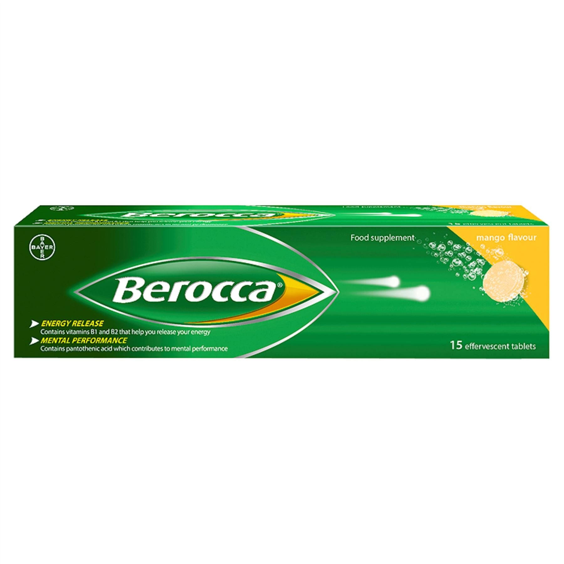 Berocca Effervescent Tablets - Mango, 15 Pack