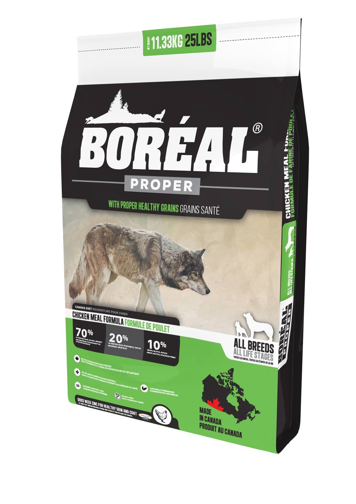 Boreal Proper Low Carb Grains Dog Food - Chicken, 2.26kg