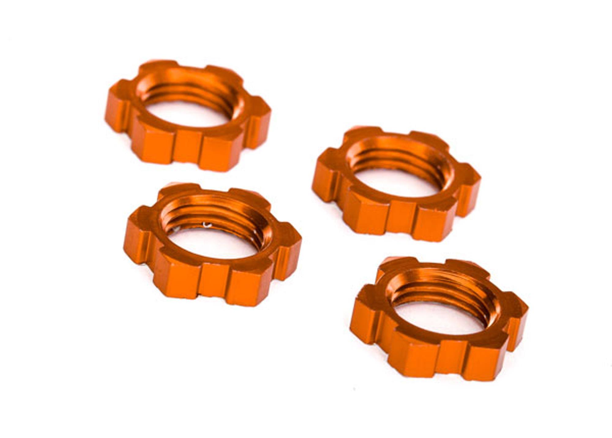 Traxxas 7758T Wheel Nuts, Splined, 17mm (Orange)