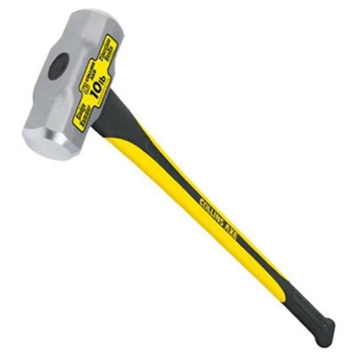 Collins Sledge Hammer - Double Face, Drop Forged, Heat Treated, 10lb, Fiberglass, 34"