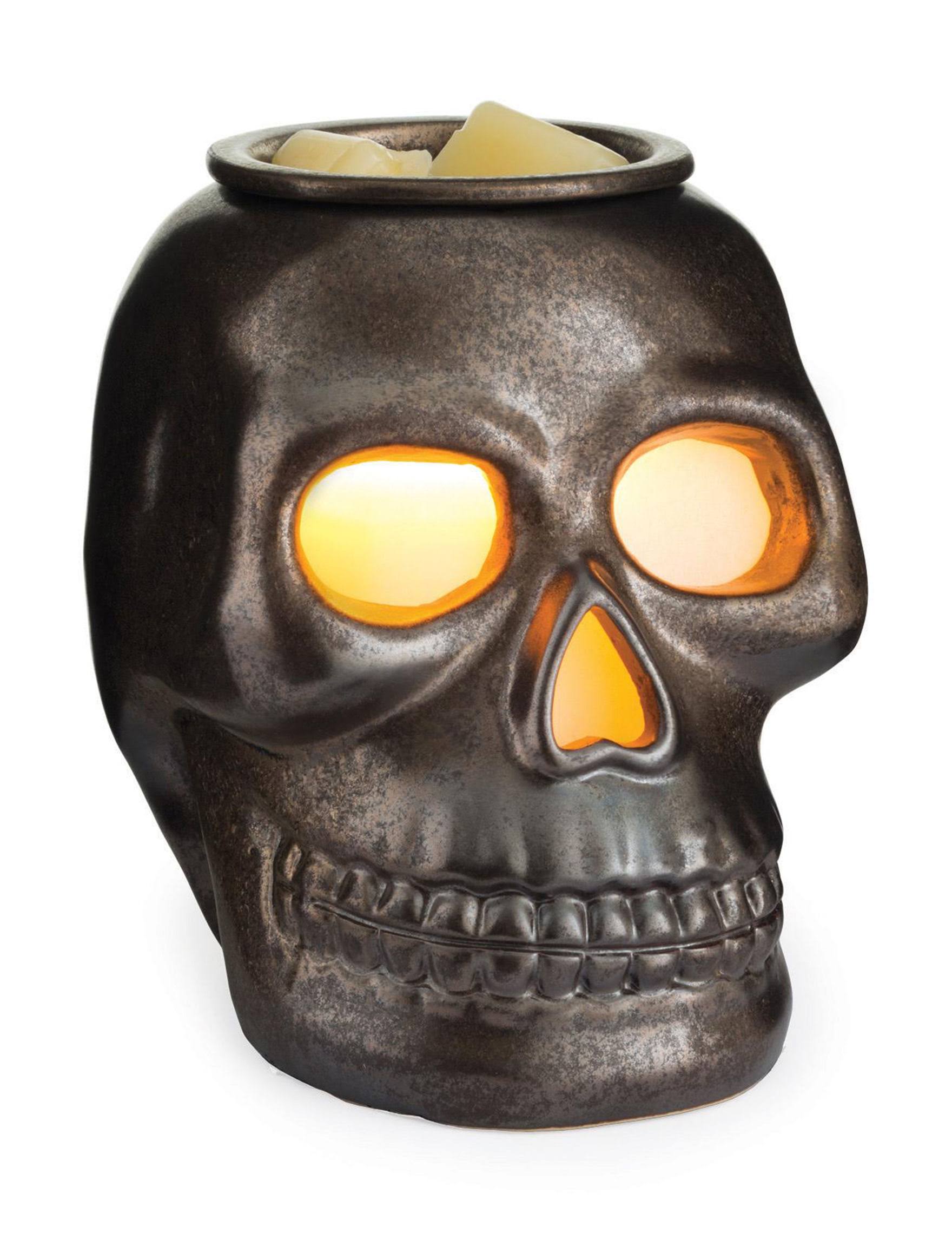 Candle Warmers Etc. Illumination Fragrance Warmer - Skull, 5.125" x 6.875"