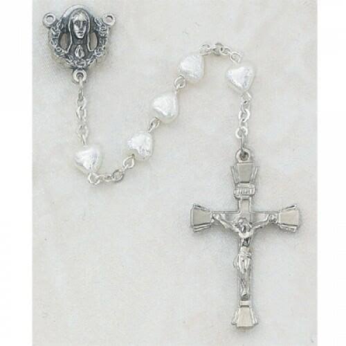 6x6mm Pearl Heart Rosary