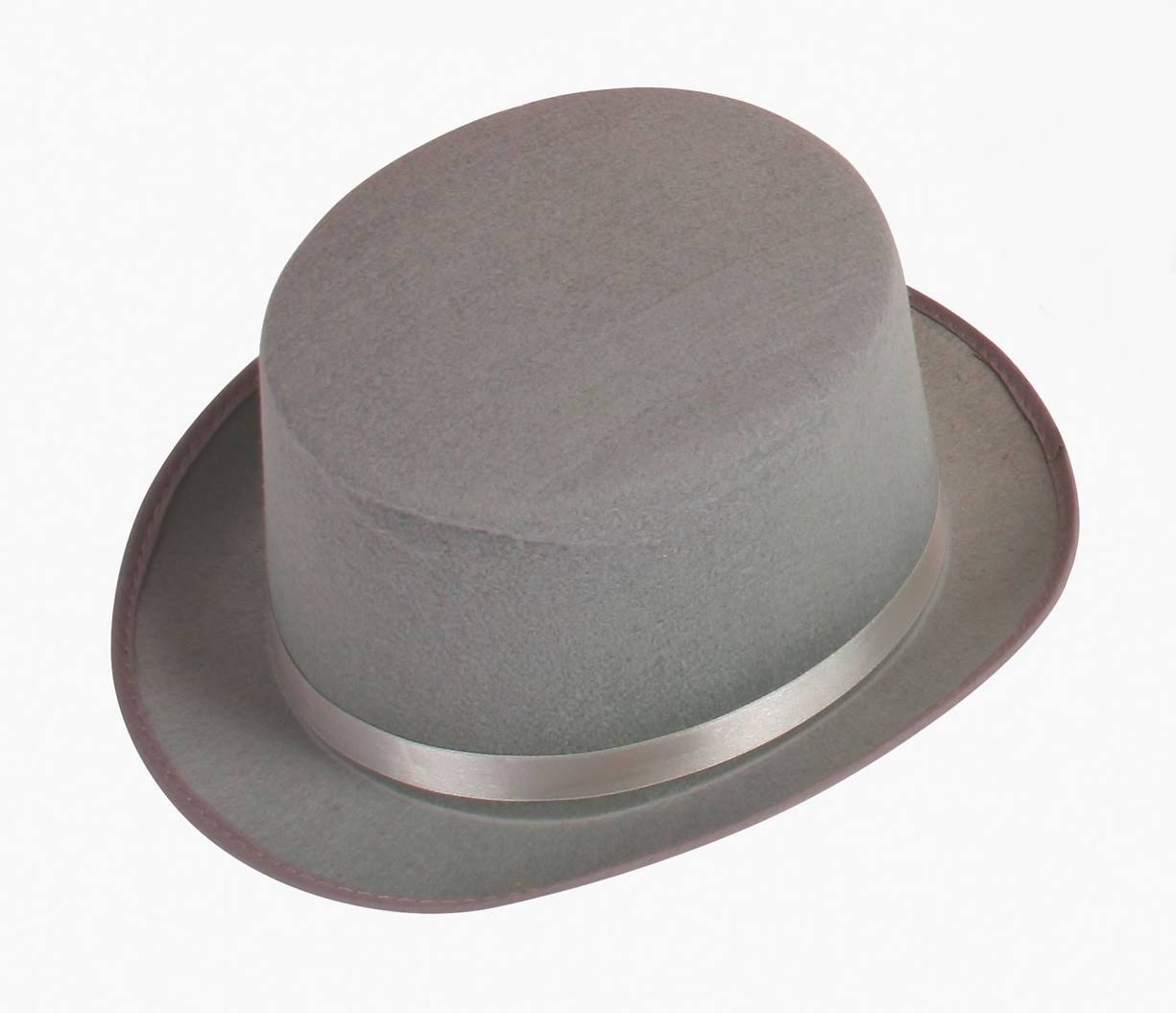 Grey Felt Top Hat