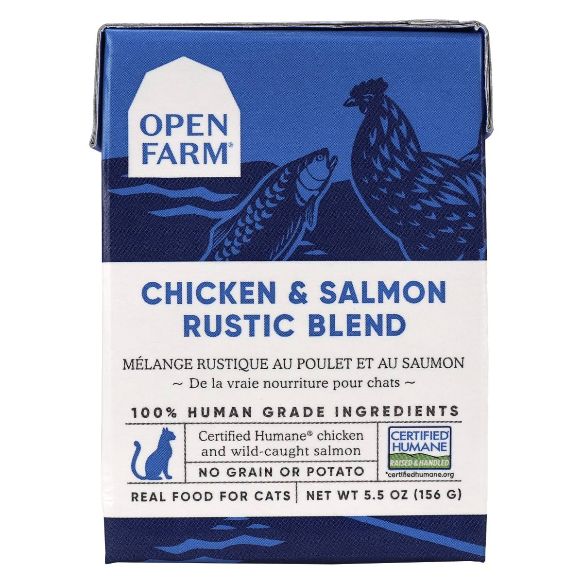 Open Farm Chicken and Salmon Rustic Blend Wet Cat Food 155g
