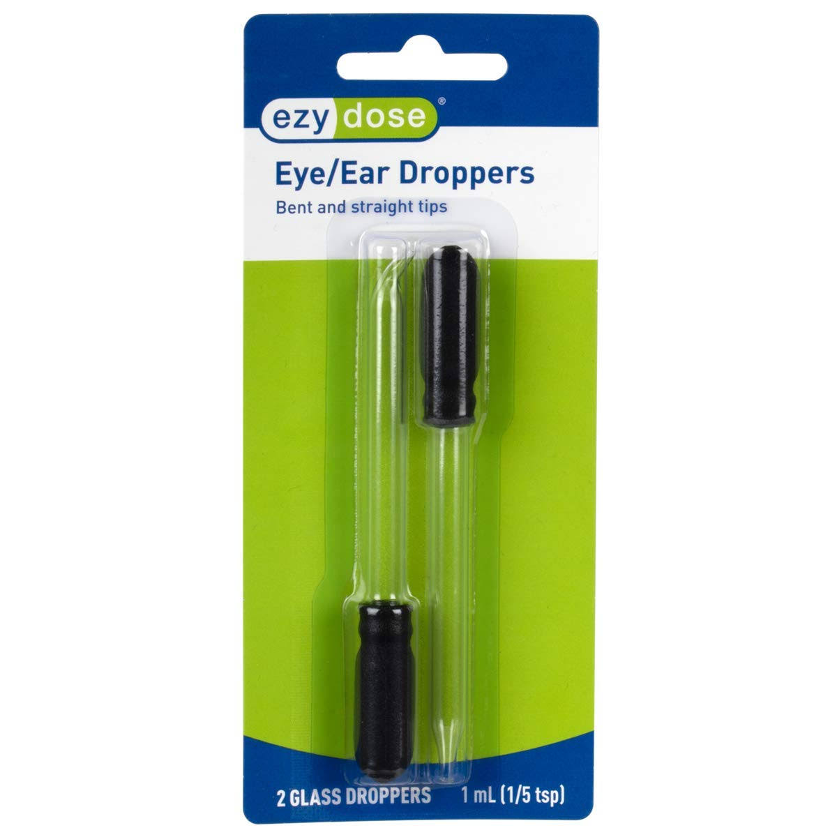 Ezy-Dose Glass Droppers - Straight & Bent Tips, x2