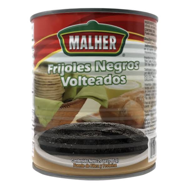 Malher Refried Black Beans - 27 oz