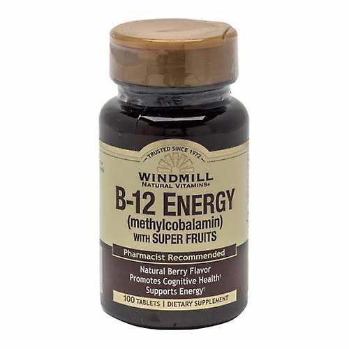 Windmill Vitamin B-12 Energy with Super Fruits Tablets 100 EA