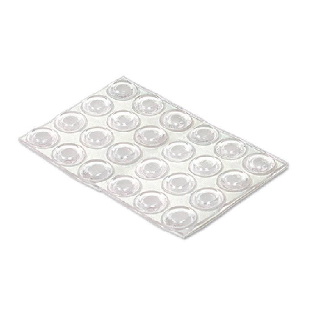 Richelieu America 235713 0.5 in. TruGuard Round Self-Adhesive Vinyl Bumpers, Clear - Pack of 24