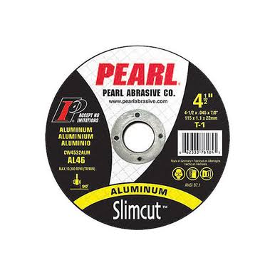 Pearl Abrasive CW4532ALM Aluminum Thin Cut Off Wheel, 4-1/2" x .045" x 7/8"