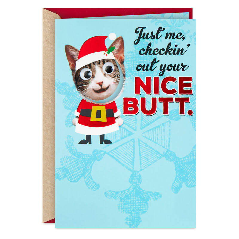 Hallmark Christmas Card, Your Nice Butt Funny Pop-Up Christmas Card