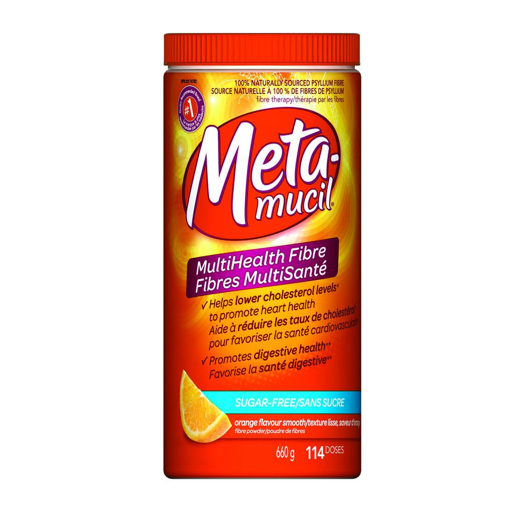 Metamucil Fibre Orange Flavour Smooth 75% Less Sugar 114 Doses