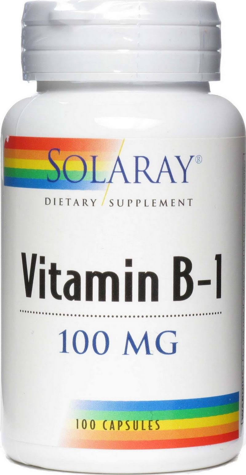 Solaray Vitamin B-1 100mg Dietary Supplement - 100 Capsules