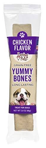 Loving Pets Chicken Yummy Bone Singles for Dogs, Pack of 15 Individual