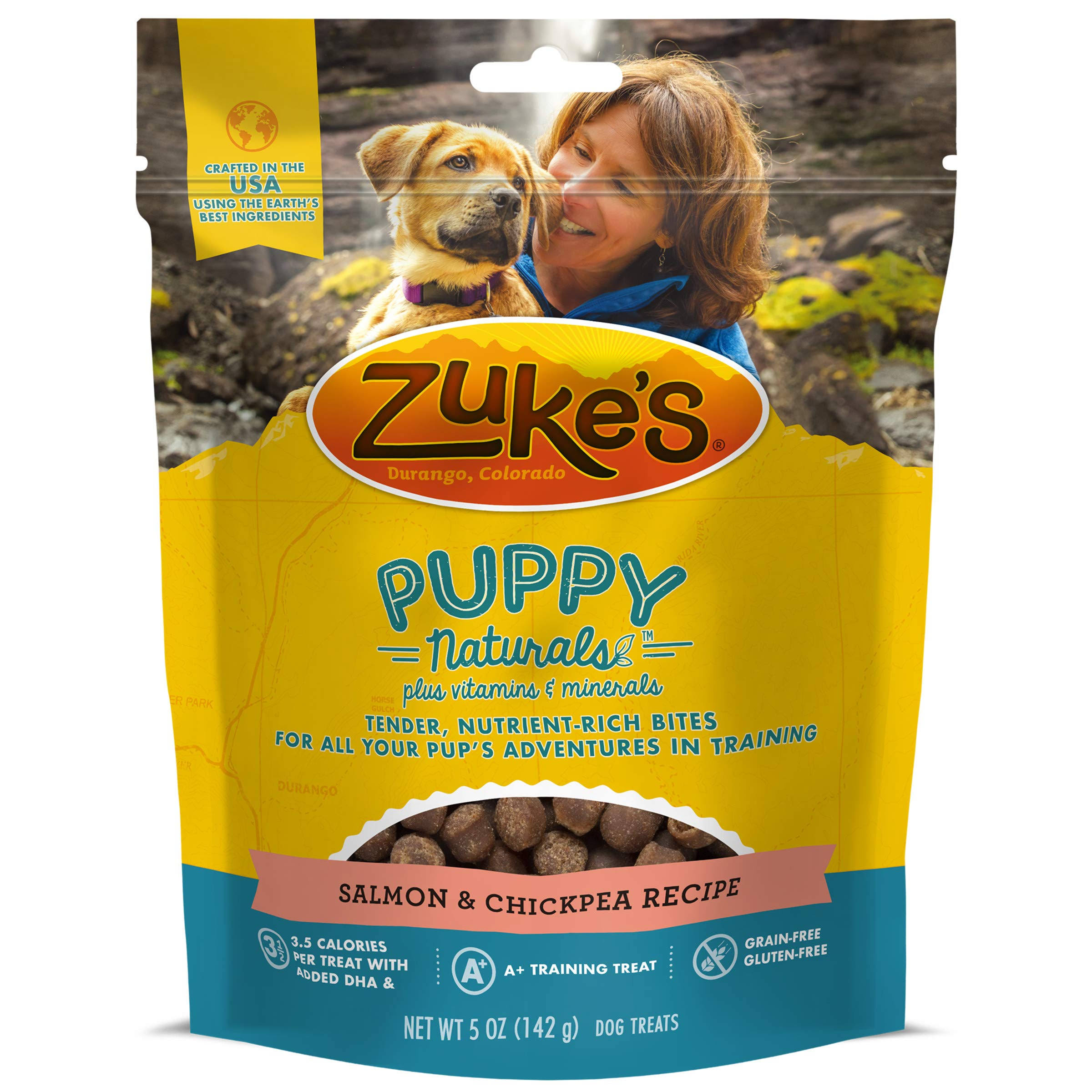 Zuke's Puppy Naturals Dog Treats - Salmon and Sweet Potato Recipe, 5oz