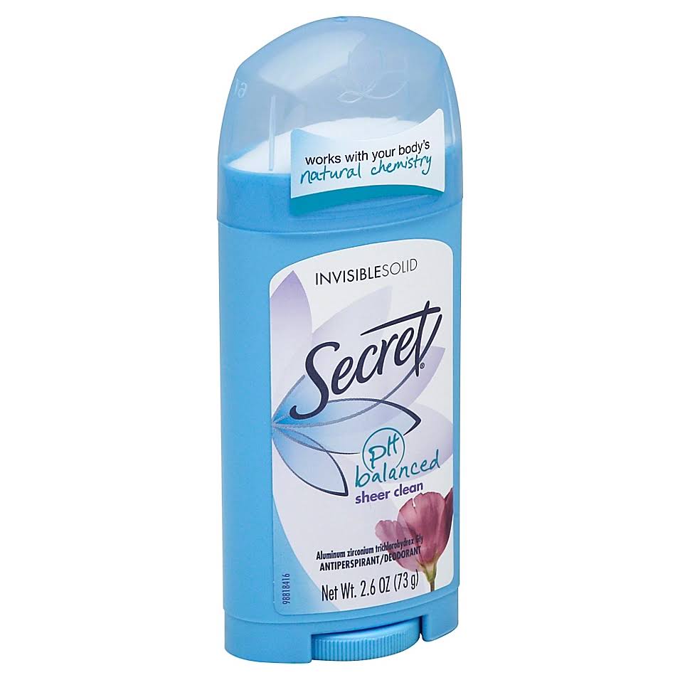 Secret Invisible Solid Anti-Perspirant - Sheer Clean, 2.6oz