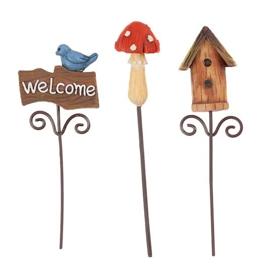 6 Pack of Darice Fairy Garden Mini Pick Signs: 3.5" to 4.25", 3 ct | Michaels