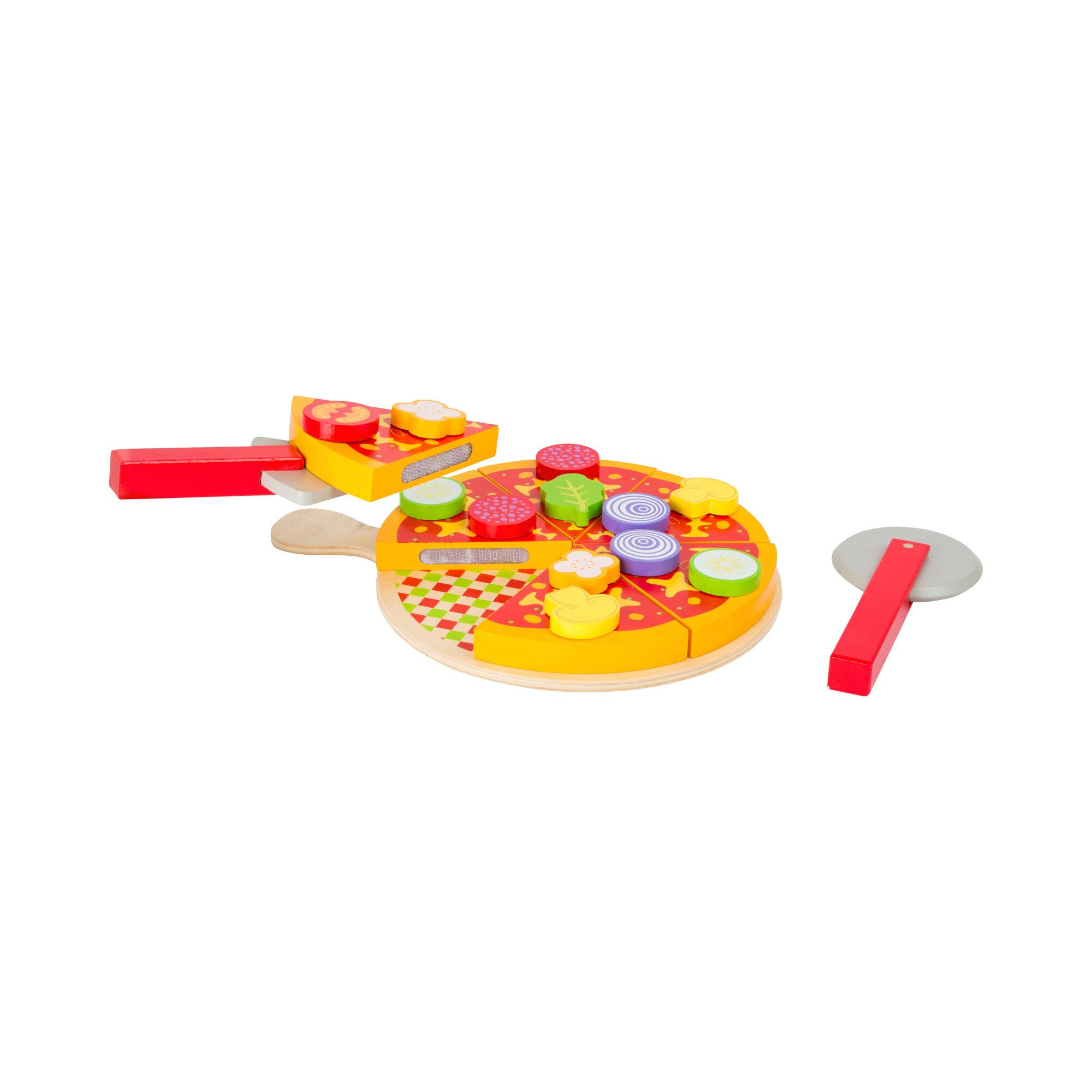Small Foot Wooden Toys - 21 Piece Pizza Cutting Playset