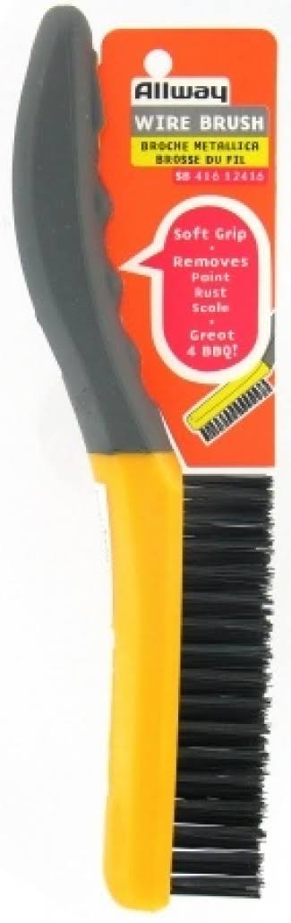 Allway Tools Wire Brush - 10in, Soft Grip