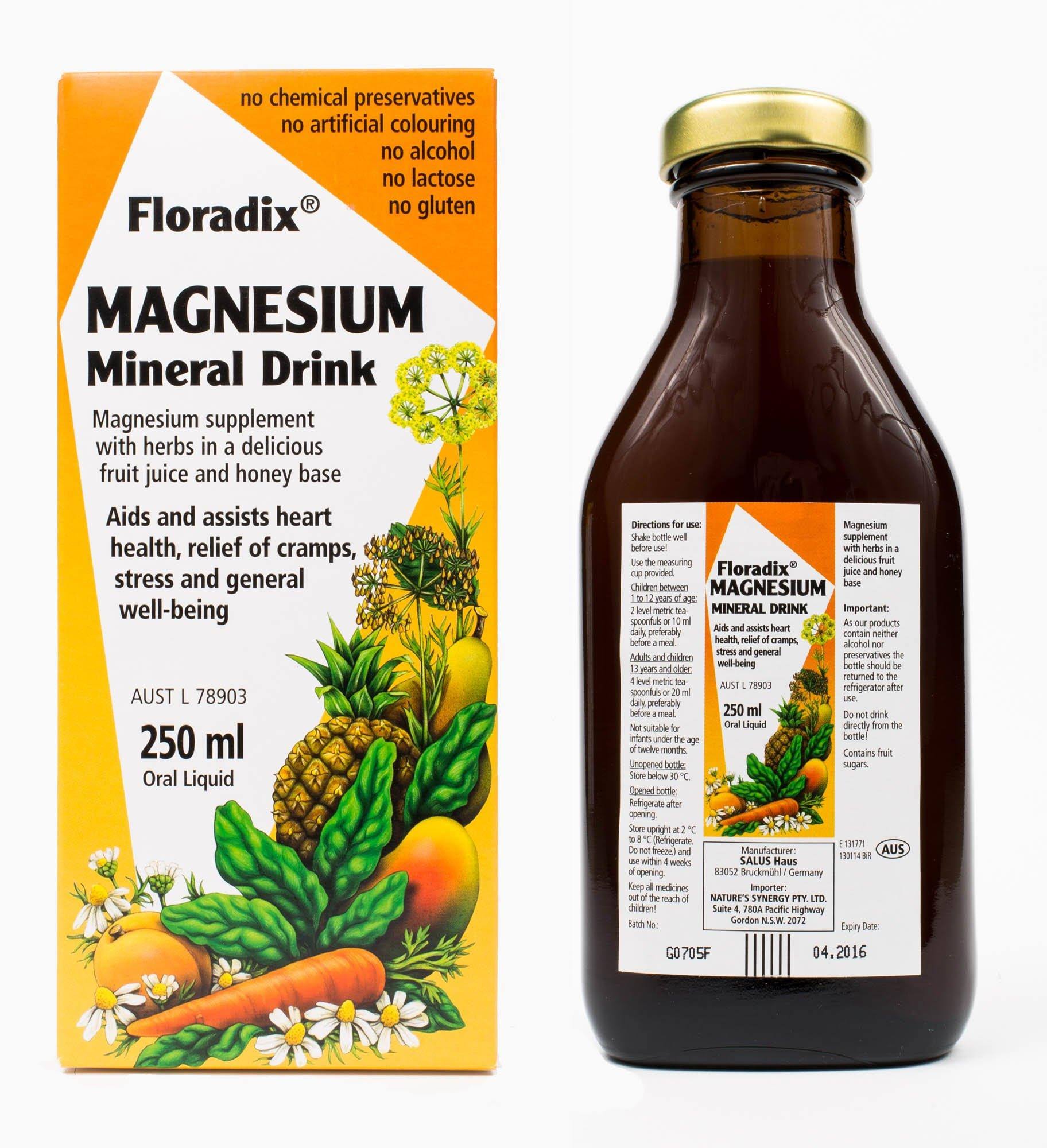 Floradix Magnesium Liquid Mineral Supplement - 250ml